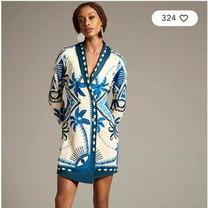 Farm Rio Long Sleeve Blazer Dress